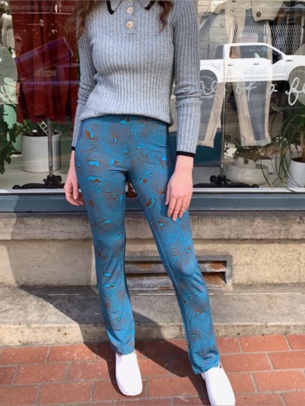 Paloma Wool Lohan Teal and Brown Pants